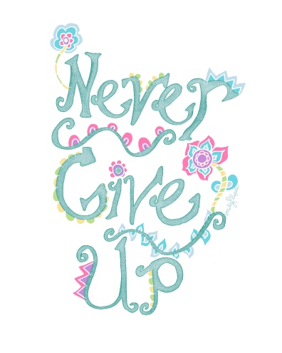 Never Give Up ETSY Green